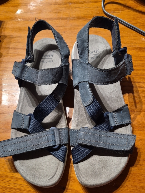 Earth Origins Shoes - Earth Origins Women's Gray Suede Strap Sandals